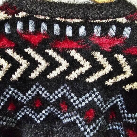 NWT FRYE NORDIC CREW NECK SEMI CROPPED PULLOVER SWEATER - Picture 4 of 15